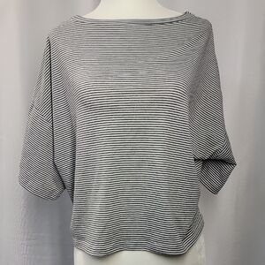 Striped Black and White Women's Top